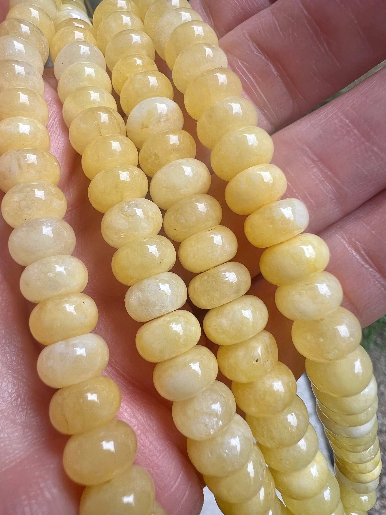 Sonya Renee Jewelry - Wholesale Beaded/Pearl Necklace - Lilly Gemstone Bead Necklace multi-color 8mm opals jade 72