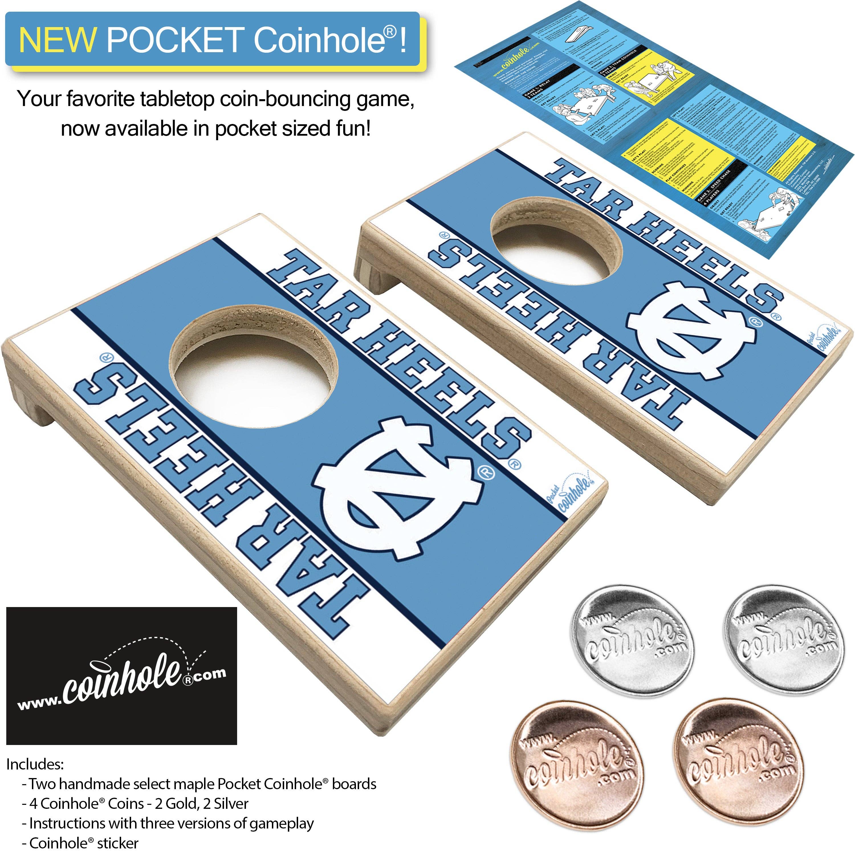 Coinhole - Wholesale Board Game - University of North Carolina at Chapel Hill POCKET Coinhole®3