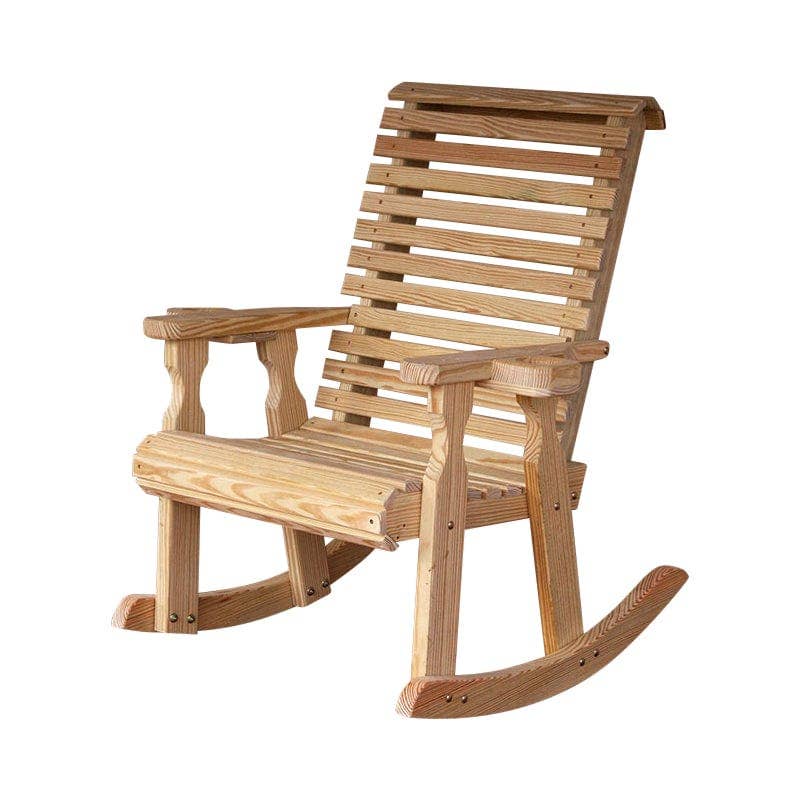 The Porch Swing Company - Wholesale Rocking Chair - Amish Casual Heavy Duty Roll Back Wooden Outdoor Rocking Chair9