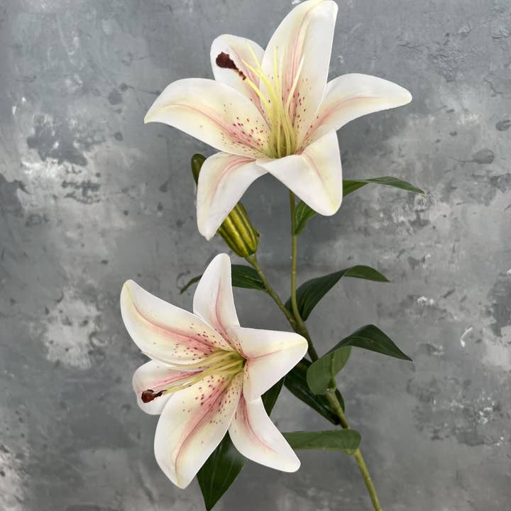 Sweet Home Deco - Wholesale Artificial Flowers - 23''T Faux Nature Touch Lily Flower Stem, Autumn Lilies