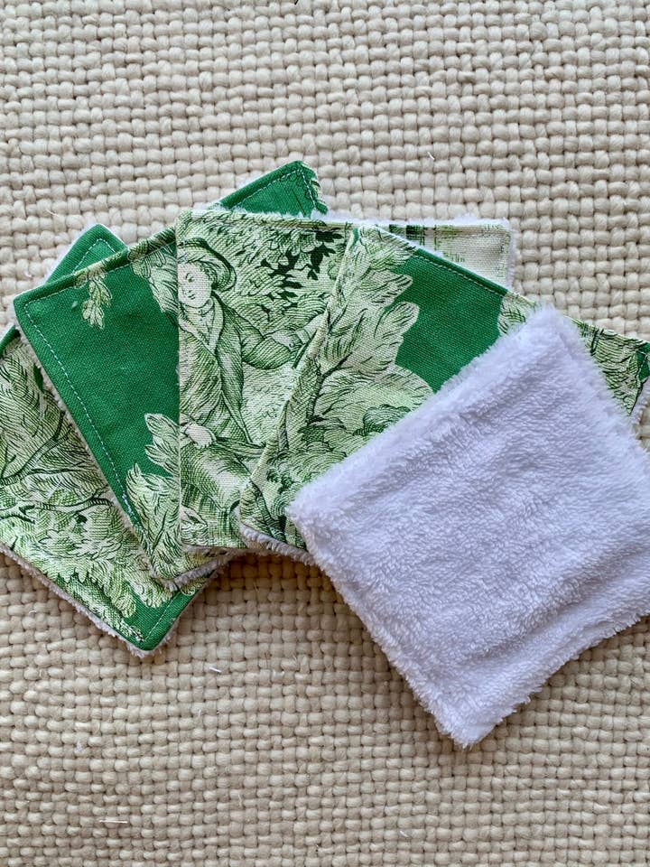 Toalhetes Reutilizáveis - Jouy da Dark Green Fruits por atacado de Bazar Atelier Sablon