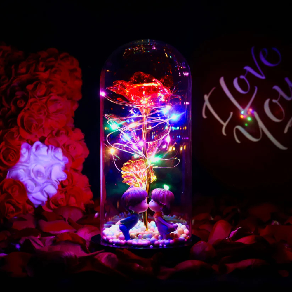 Moderny – wholesale Dekorativt bordsobjekt – Faerelle™ Glittrig Ros22