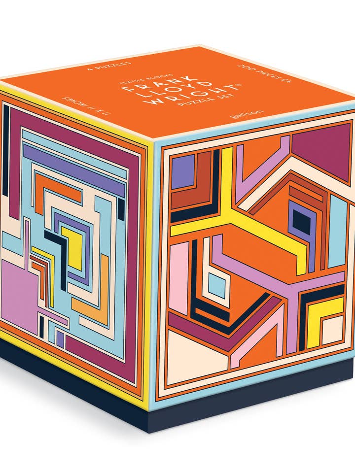 Frank Lloyd Wright Textile Blocks Set of 4 Puzzles for wholesale by Chronicle Books