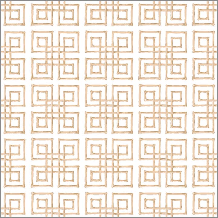 Gavepapir på rulle | Bambusmønster | Tan for engroshandel hos WH Hostess Social Stationery