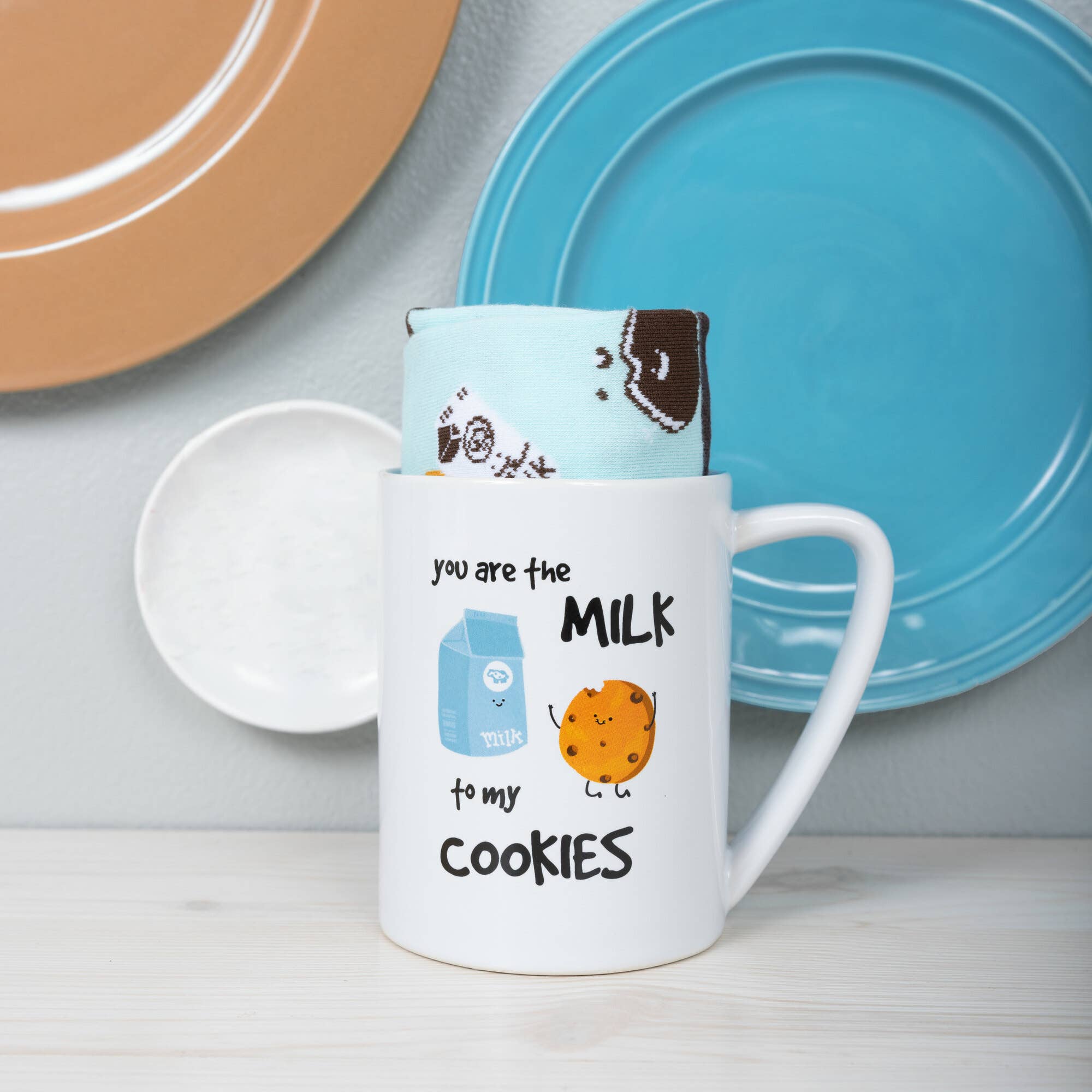 Pavilion - Wholesale Coffee Mug - Milk to My Cookies - 18 oz Mug and Sock Set2
