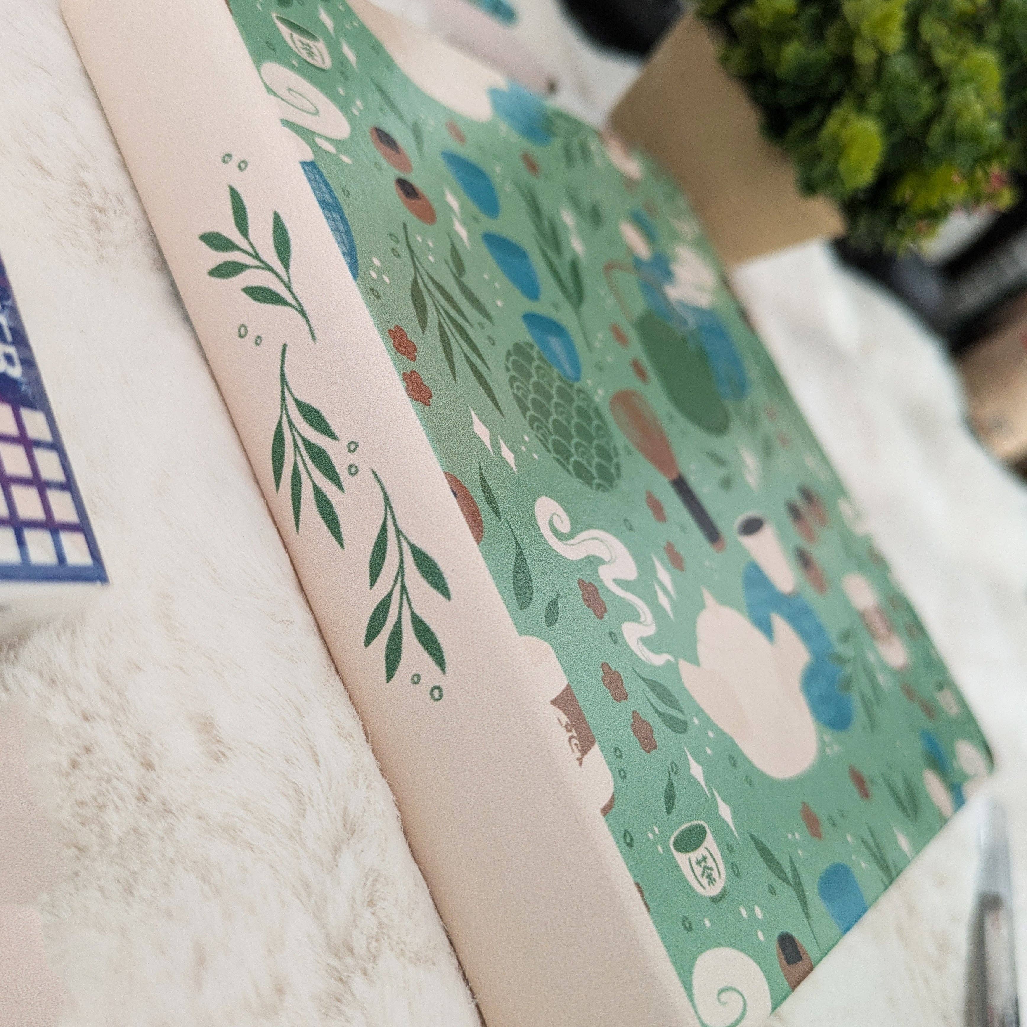 Sugar Cubed Studios - Wholesale Sketchbook/Sketchpad - Green Tea Time Hardcover Sketchbook2