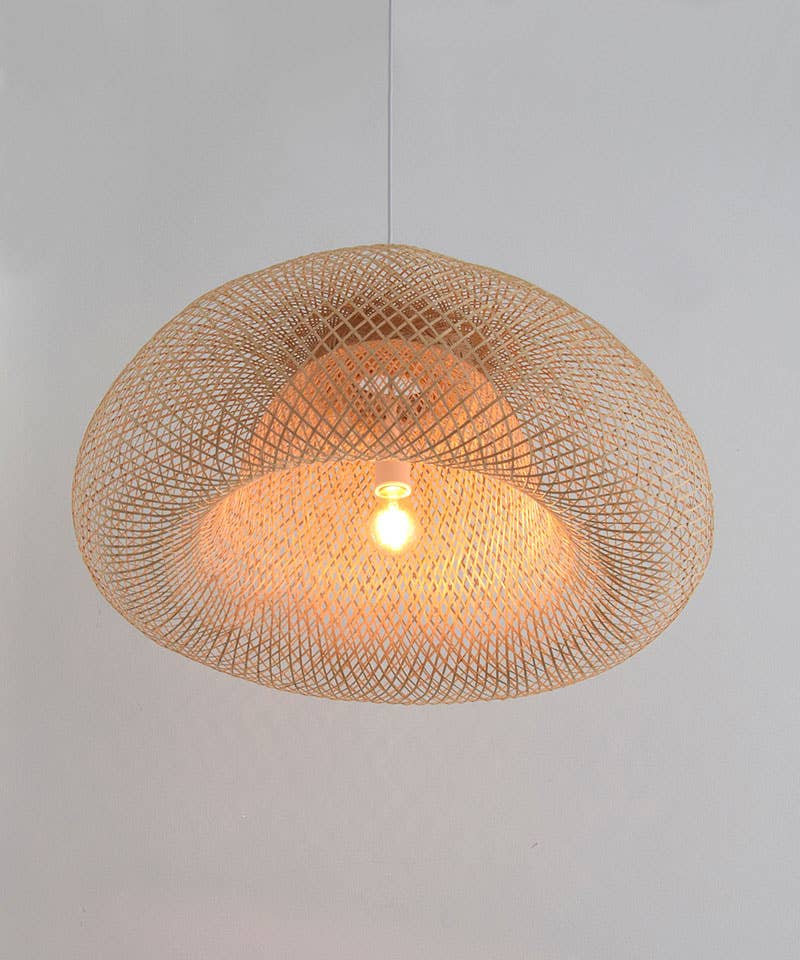 Lanna Passa – wholesale Chandelier/hanging light – Thai Bamboo Fish Trap Pendant Light - Plug-in Cable Set3