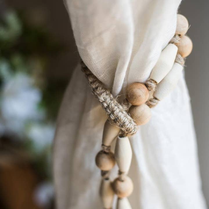 Rustic Reach - Wholesale Curtain Tieback - Solid Wood Handmade Rustic Curtain Tiebacks