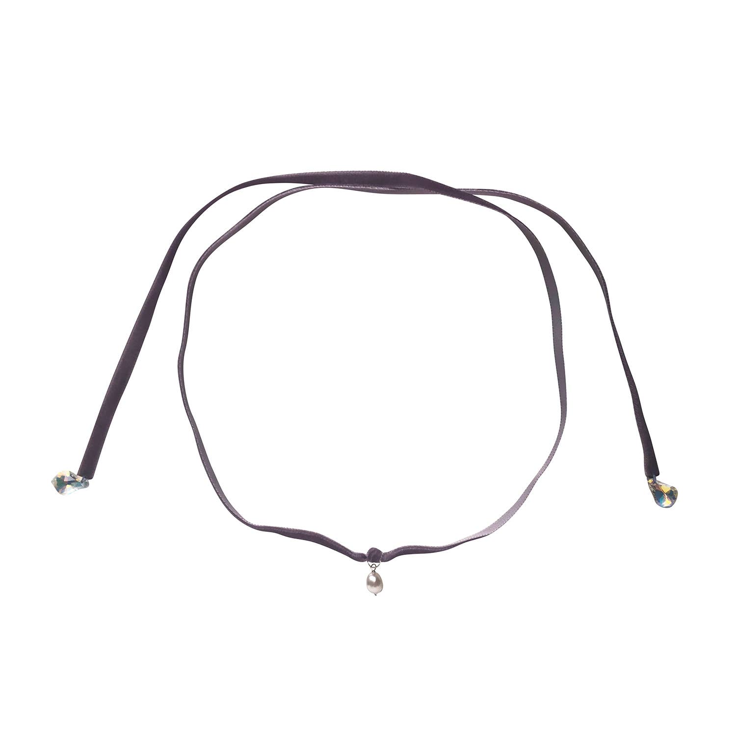 No Wallflower Project – wholesale Choker/collar – Freshwater Pearl Velvet Choker21