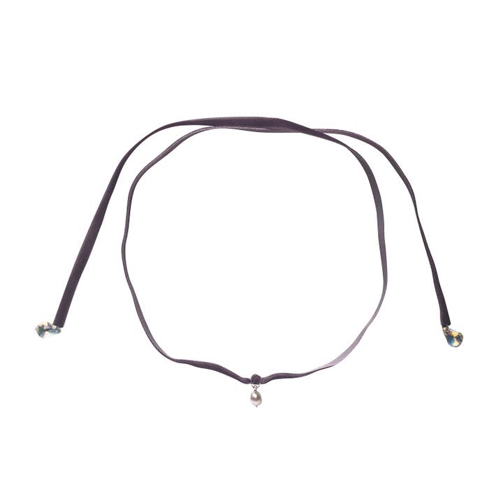 No Wallflower Project – wholesale Choker/collar – Freshwater Pearl Velvet Choker21