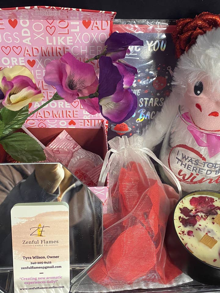 Valentine's Gift Tray Large for wholesale by Zenful Flames Candle Co.