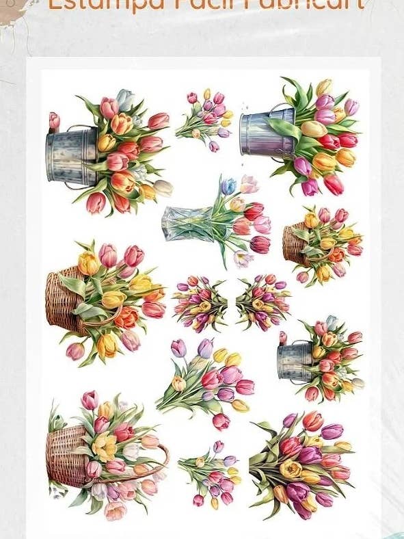 Tulips - Easy Print (A4) - For fabric for wholesale by Artiq Textiles