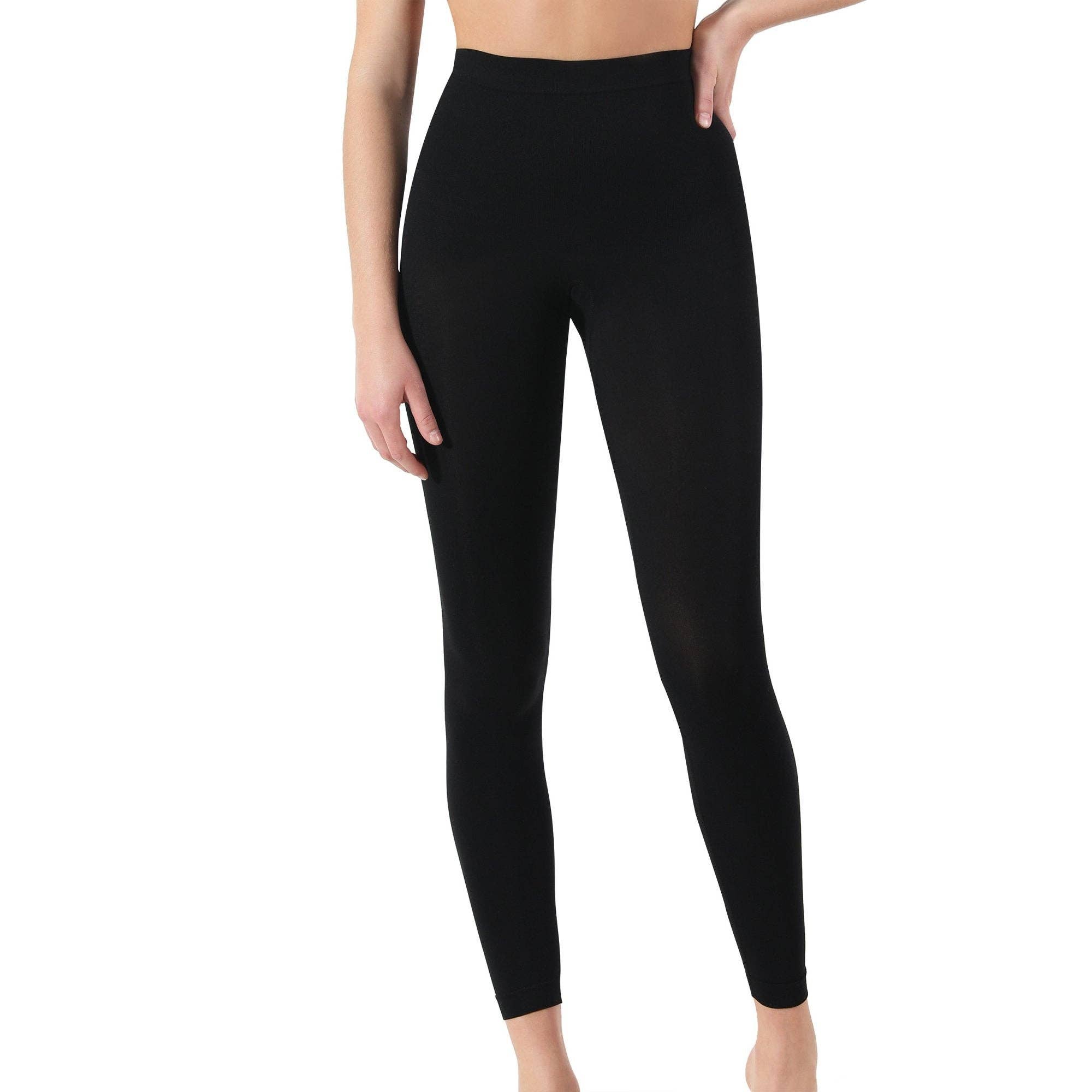 Black Hyaluro Flash Flat Belly Slimming Legging for wholesale on Faire1
