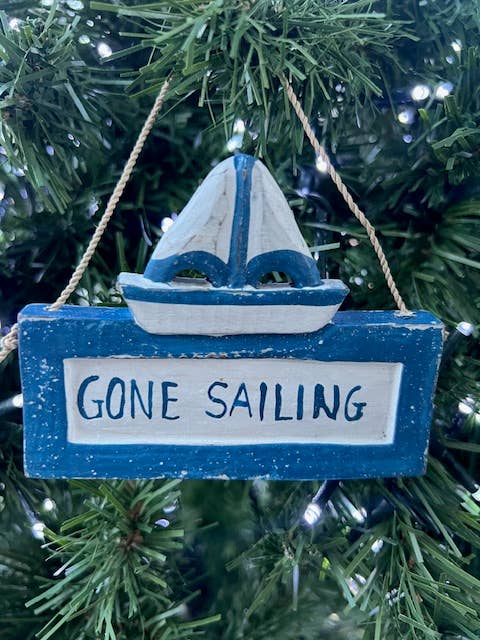 Erik & Mike - Wholesale Ornament - Gone Sailing Sign Christmas Ornament nautical coastal0