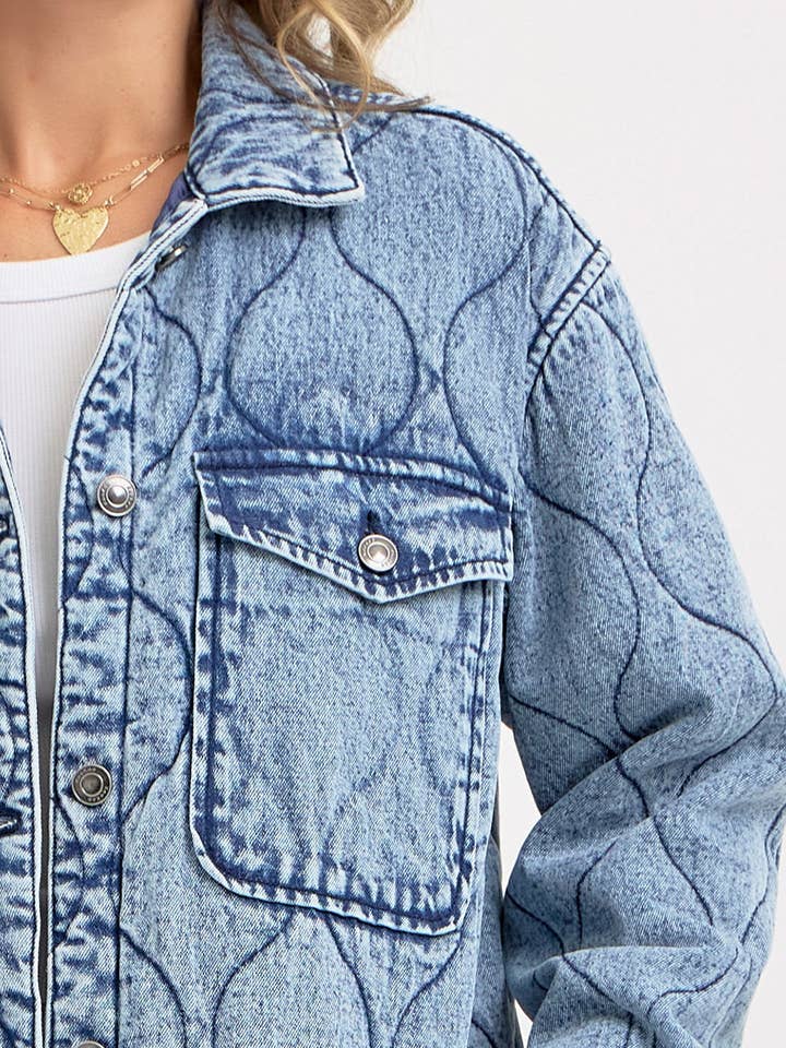QUILTED DENIM JACKET for wholesale on Faire9