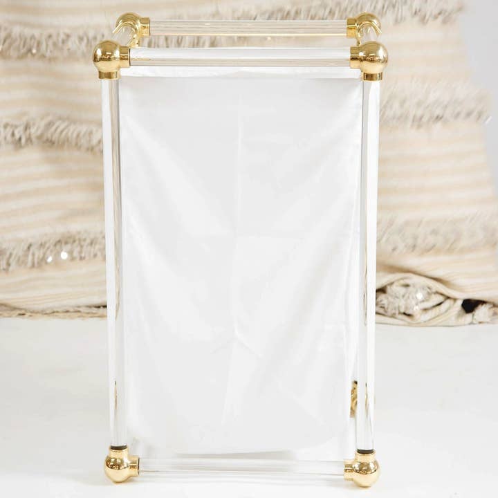 LuxHoldups - Wholesale Laundry hamper - Lucite Laundry Hamper with Removable Canvas Bag3