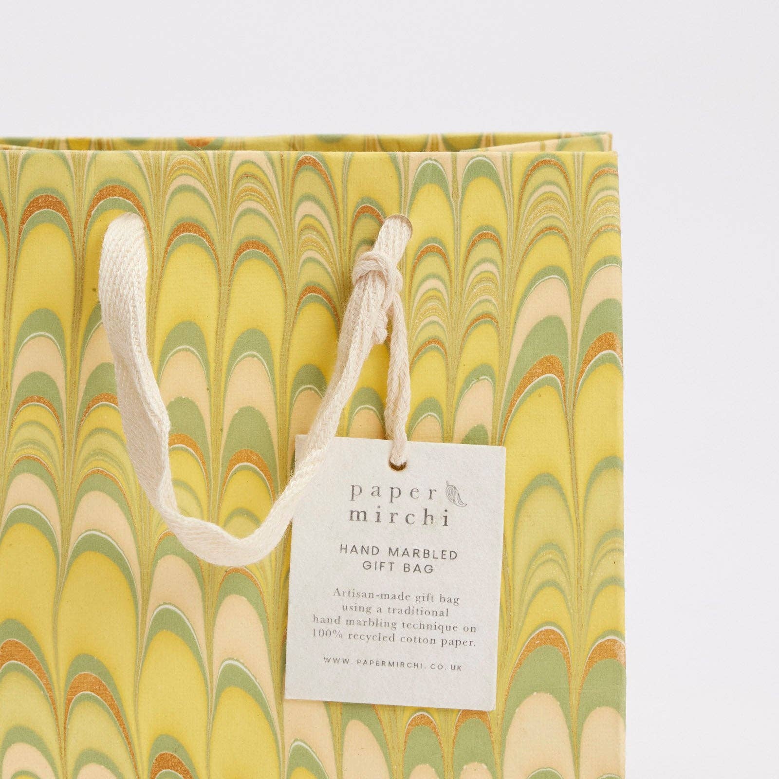 Paper Mirchi - Wholesale Gift Bag - Hand Marbled Gift Bags (Small) - Bouquet7