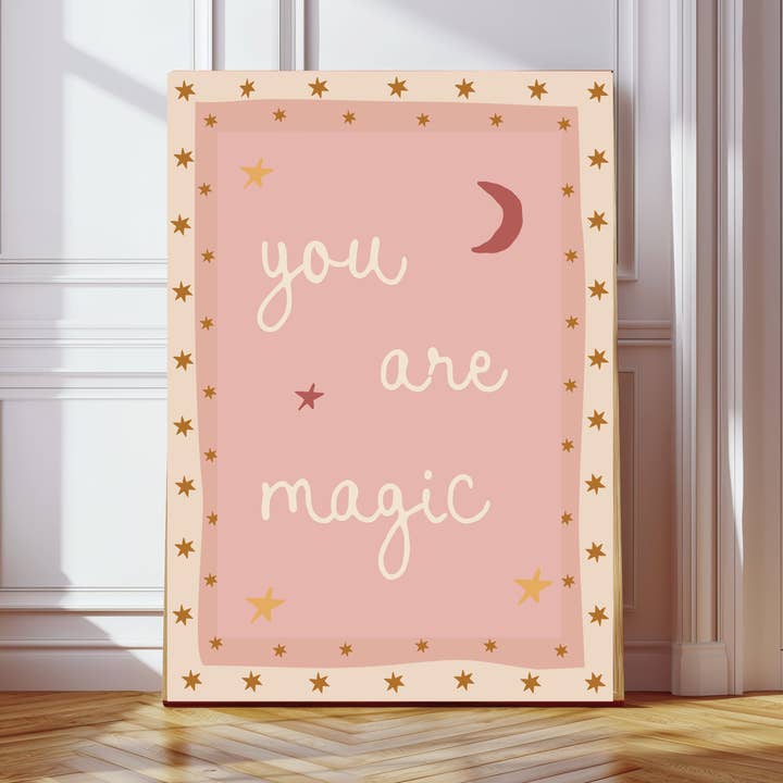 You Are Magic Nursery Quote Art Print for wholesale by Kumo Art Prints
