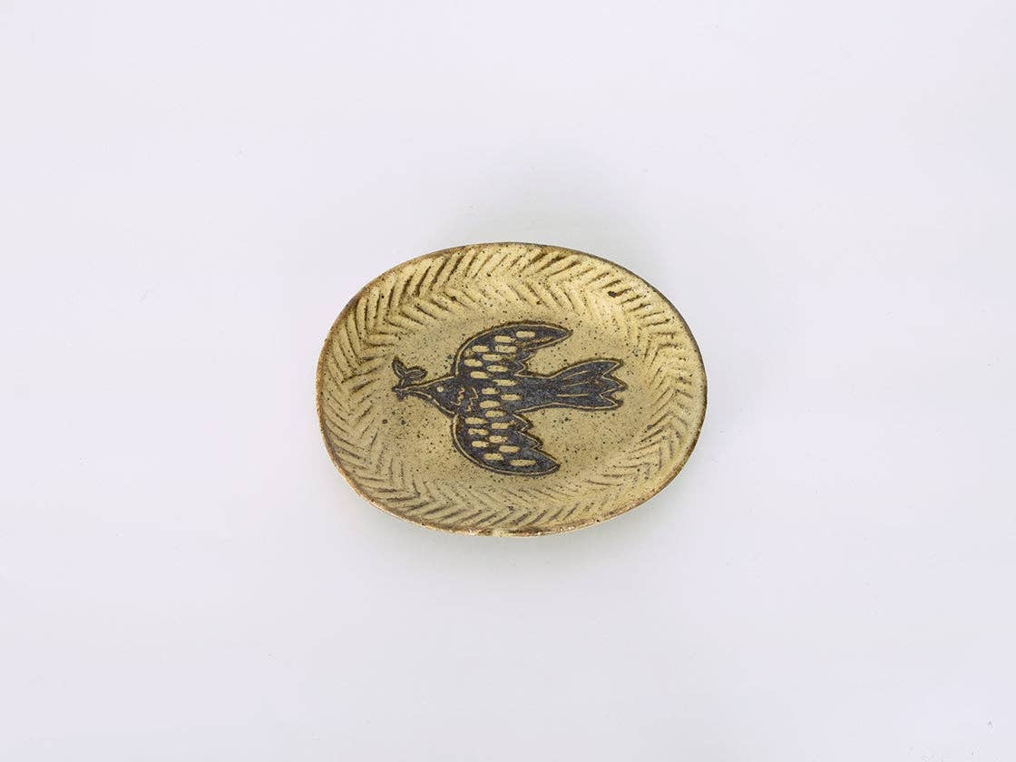 wagumi - Vente Assiettes/plats/bols de décoration - Petite assiette avec motif d'oiseau par Takahiro Manome5