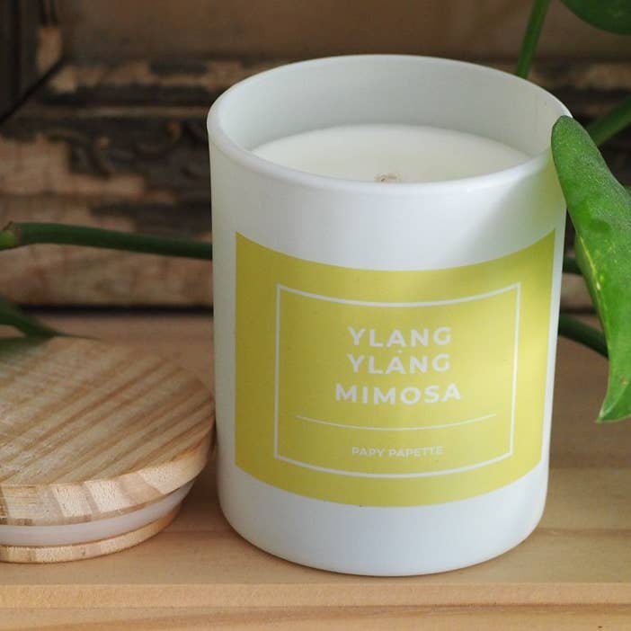 PAPY PAPETTE - Wholesale Jar/Filled Candle - Vegetable candle - Ylang-Ylang Mimosa0