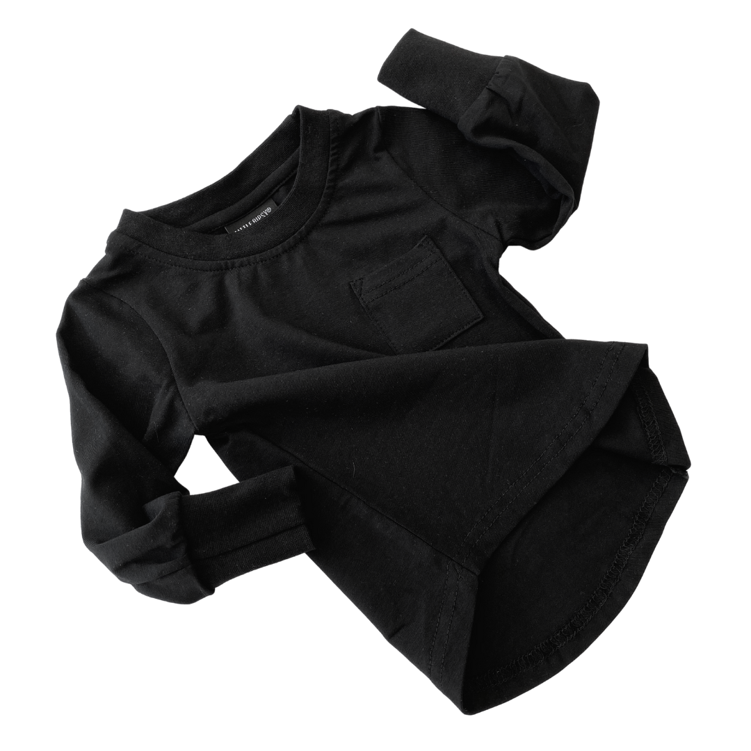 Little Bipsy - Wholesale T-Shirt - Kids - Long Sleeve Pocket Tee - Black5