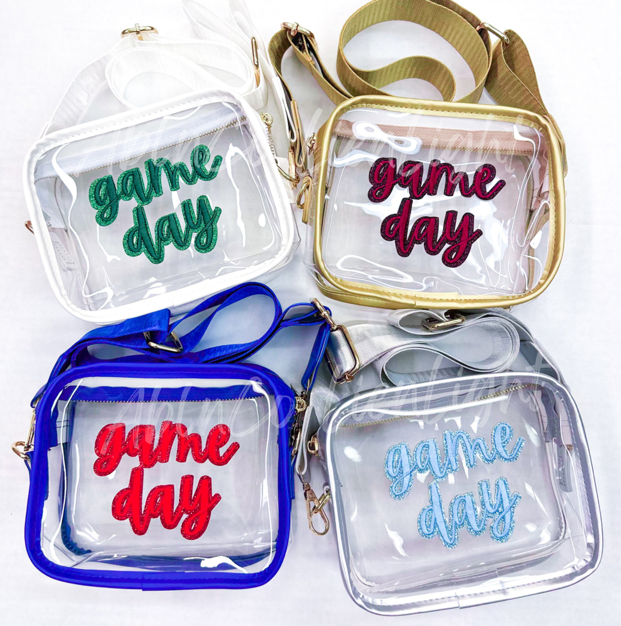 ABLNco - Wholesale Patch - red sticker adhesive game day clear stadium bag patch1