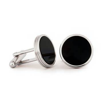 Hematite Dome with Gold Trim Studs and Cufflinks Set Hematite Dome with Gold Trim Studs and Cufflinks Set