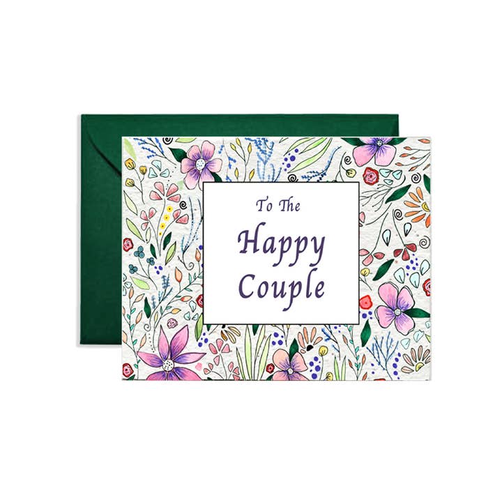 Artsy Em - Wholesale Love card - For The Happy Couple Wildflower Seed Paper Card