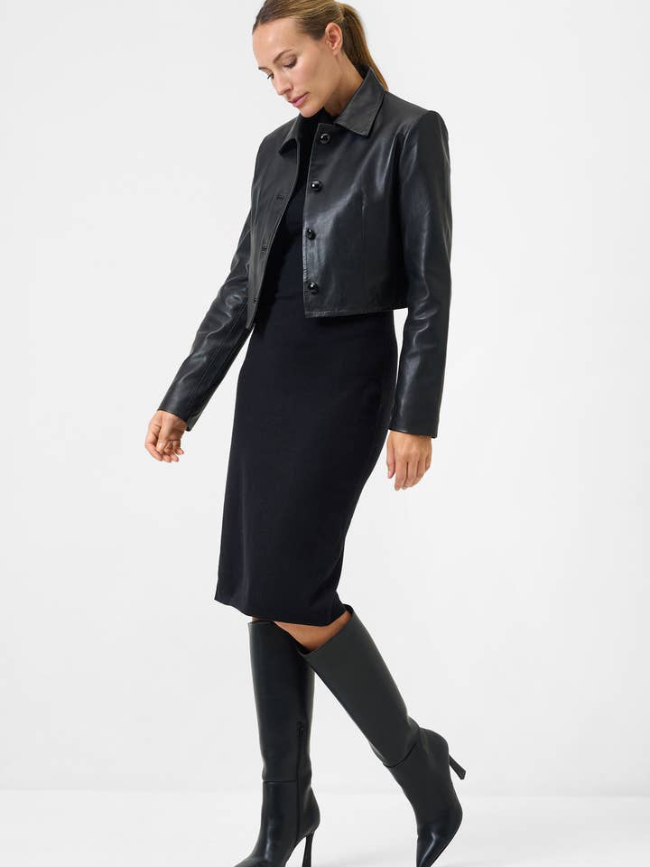 Ricano – wholesale Leather jacket – Women′s – Short Women's Bolero Yolanda - Lamb Nappa Leather5