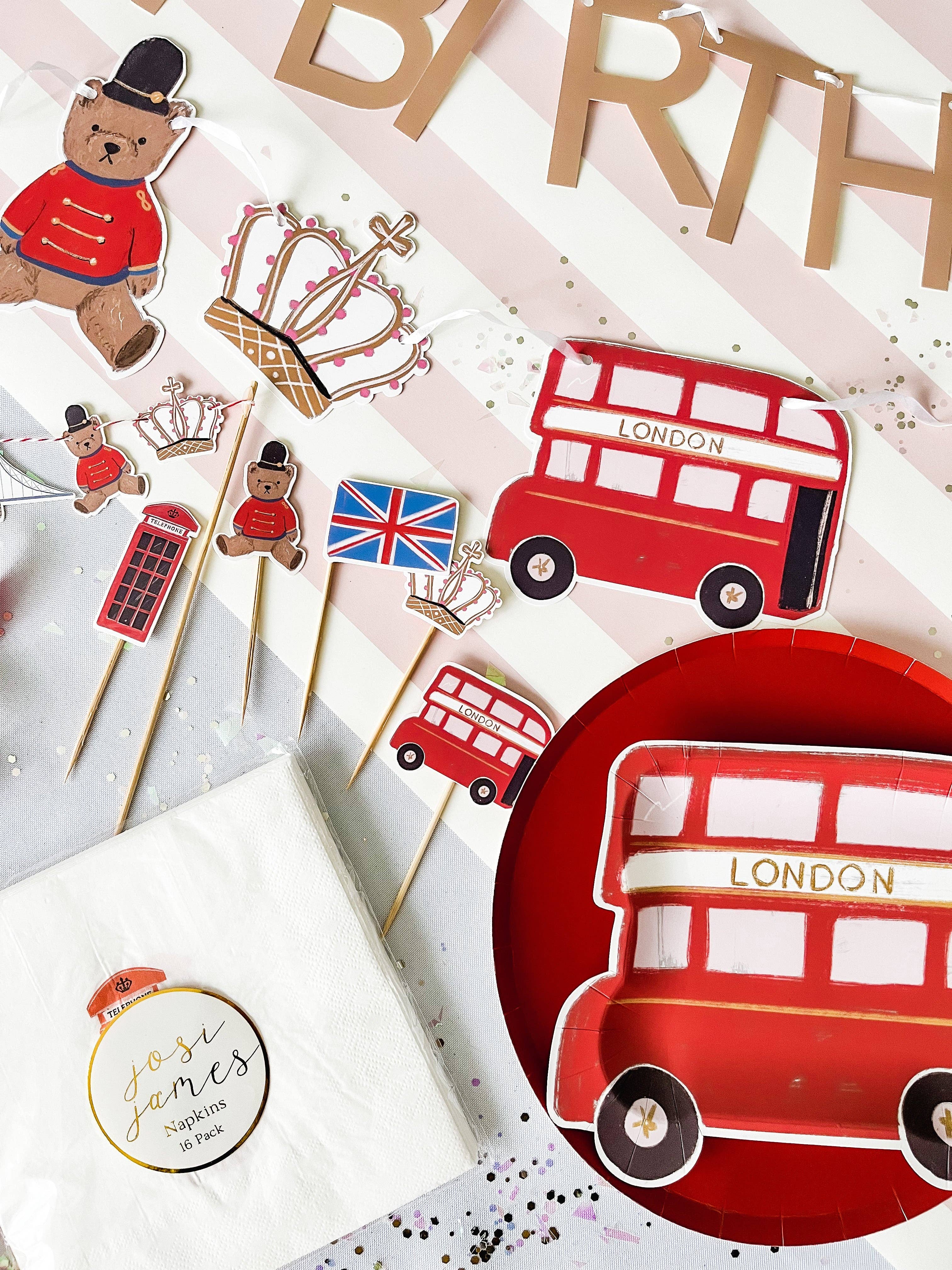 Josi James - Vendita all'ingrosso Piatti monouso - Piatti piccoli a forma di autobus a due piani di Londra1