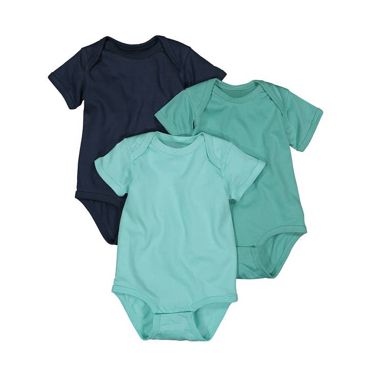 Rabbit Skins Baby Bodysuit 3-Pack- Seaside for wholesale by Rabbit Skins