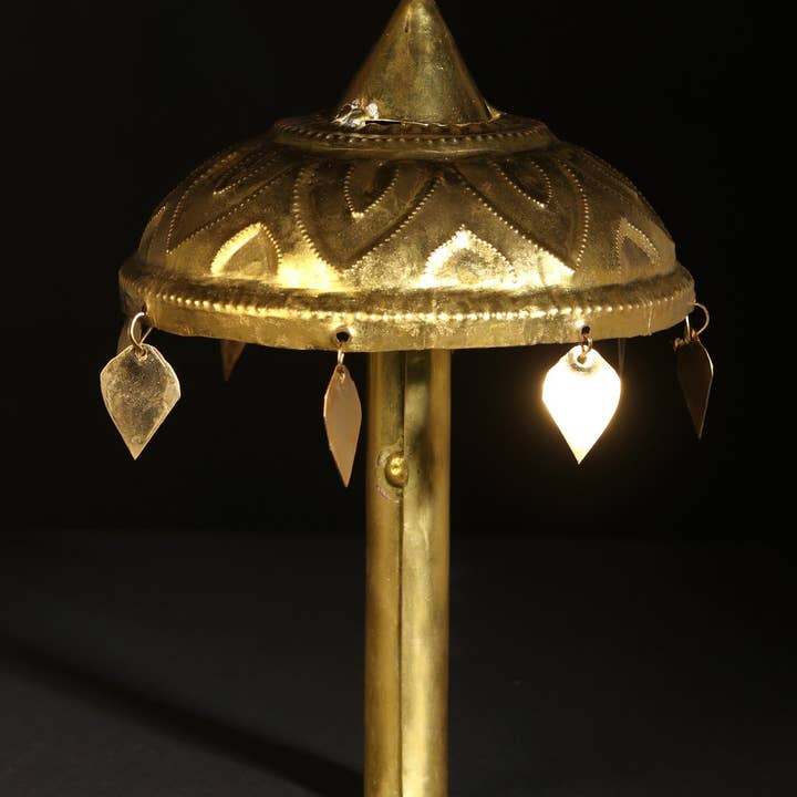 Exotic India Art – wholesale Umbrella – Unisex – 9" Brass Ritual Umbrella for God | Handmade | Ritual Item