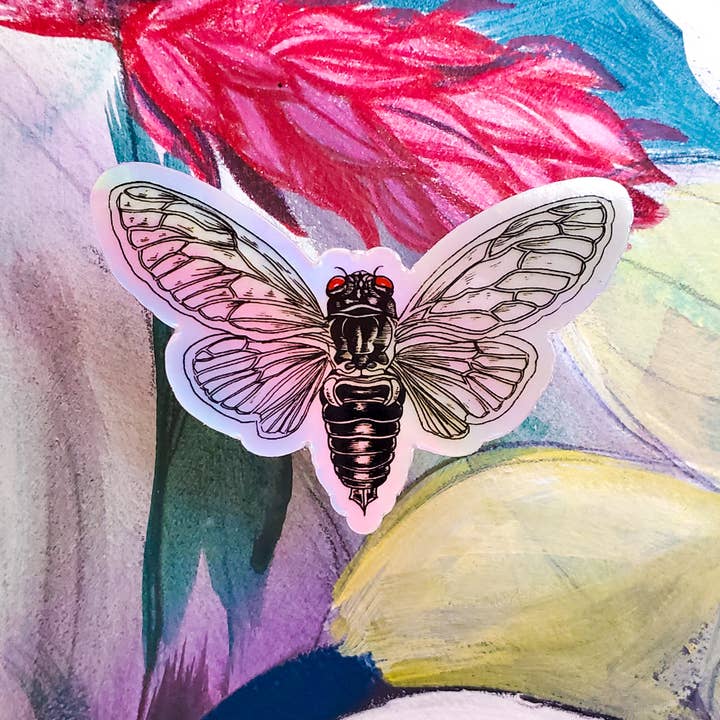 Mattea – Engroshandel Klistermærke – Holo Cicada Sticker2