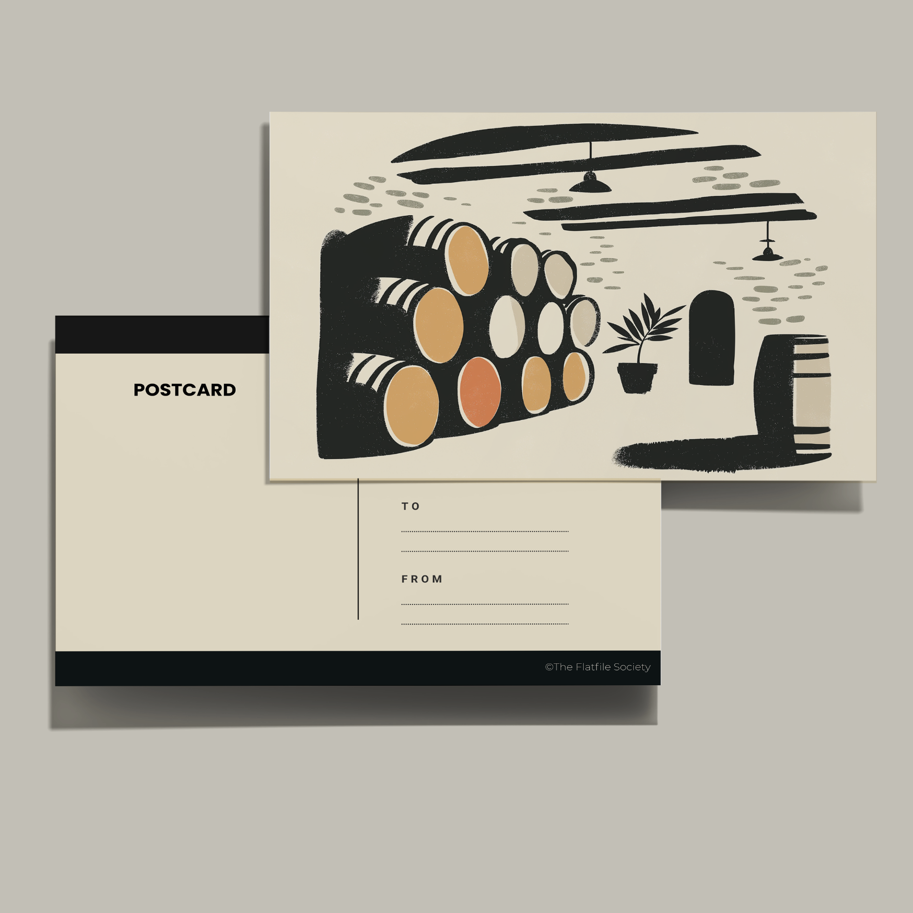 The FlatFile Society - Wholesale Postcard Set - Vineyard Postcard Set – Pack of 254