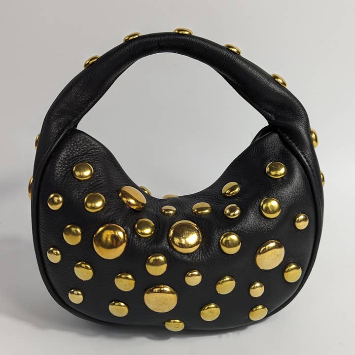 Bubble Stud Croissant Bag for wholesale by Danielle Bernard Design