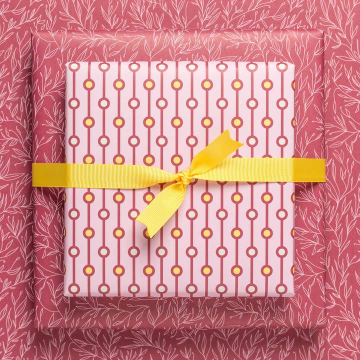 Pink pearl wrapping paper, double-sided recycled paper for wholesale by My Pretty Circus