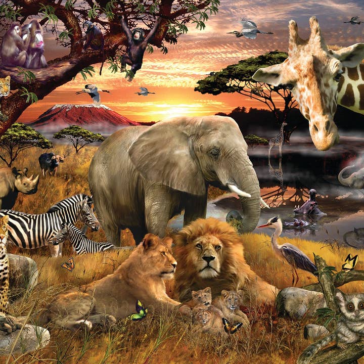 Springbok Puzzle - Wholesale Puzzle - Adult - Wild Savanna 400 Piece Jigsaw Puzzle