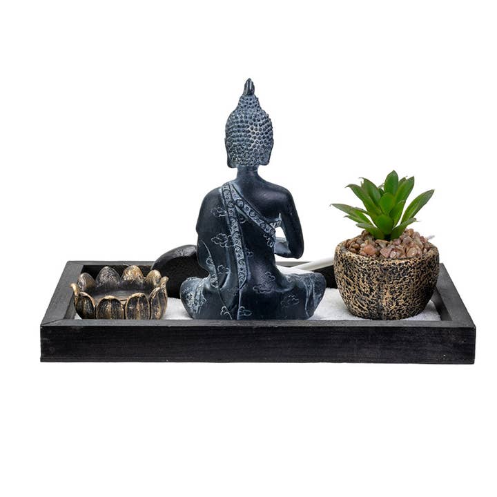 Pacific Trading - Wholesale Decorative Tabletop Object - Zen Buddha Sand Garden3