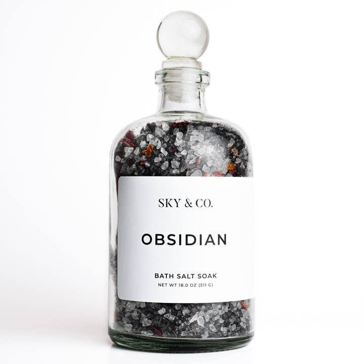 18oz Obsidian - Bath Salt Soak for wholesale by Sky and Company