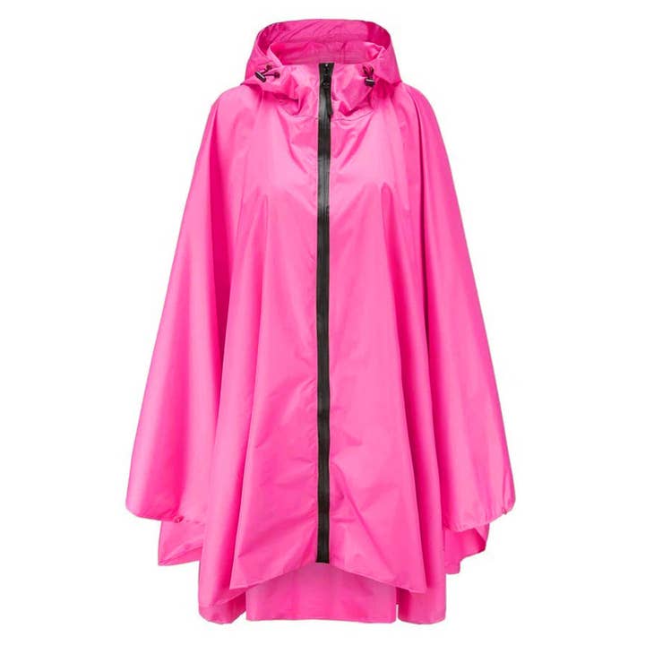Damen Regenponcho zum Fahrradfahren & Wandern pink für den Großhandel von Bomence