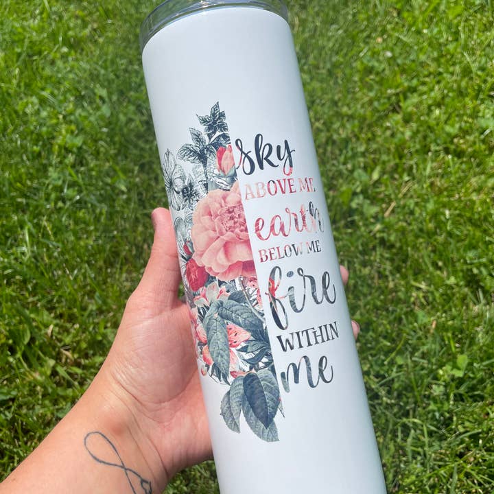 Tumbler- Sky above me for wholesale by Mama’s Chaos Crafting
