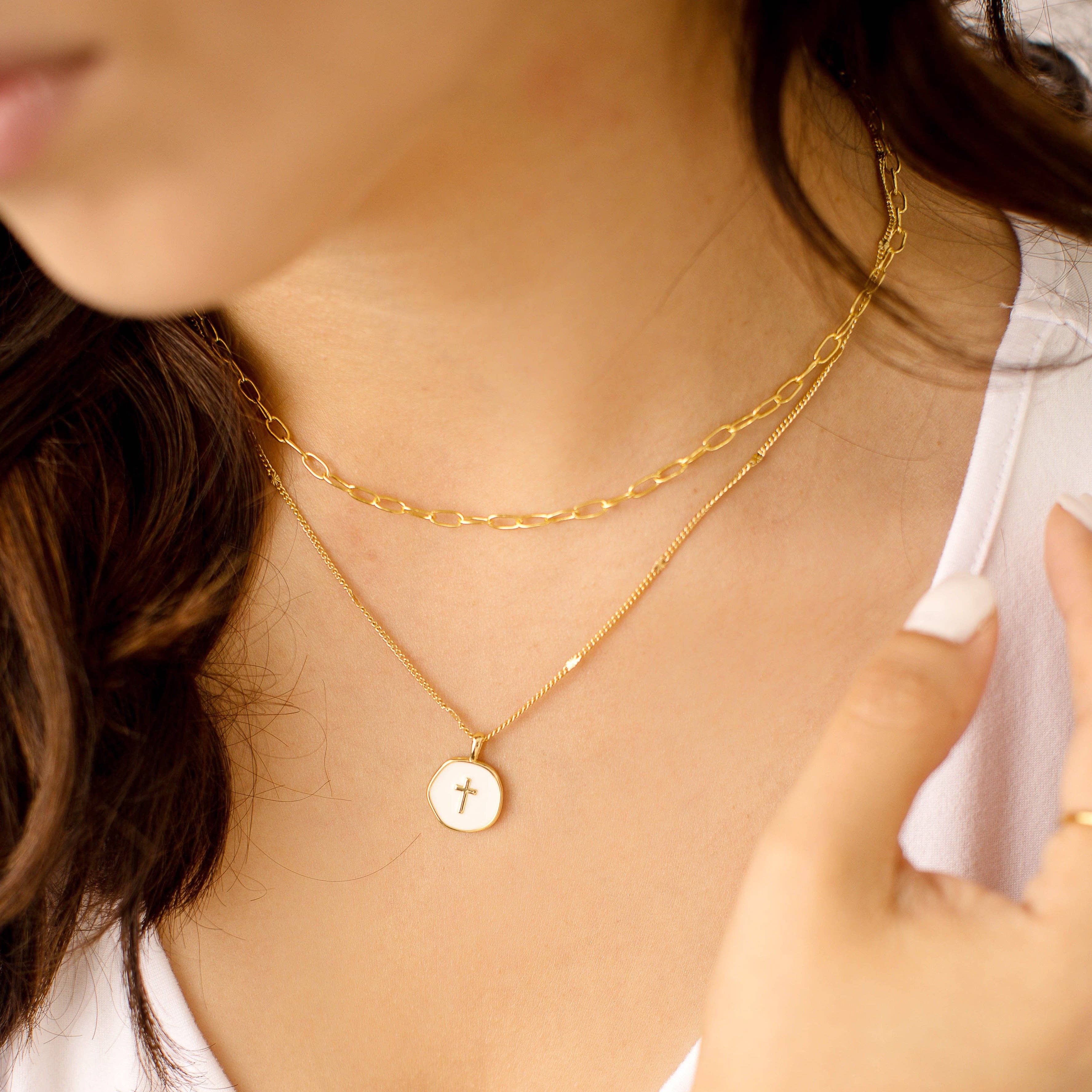 AMADI Jewelry - Wholesale Pendant/Charm Necklace - Agape Cross Necklace in Gold and Silver1