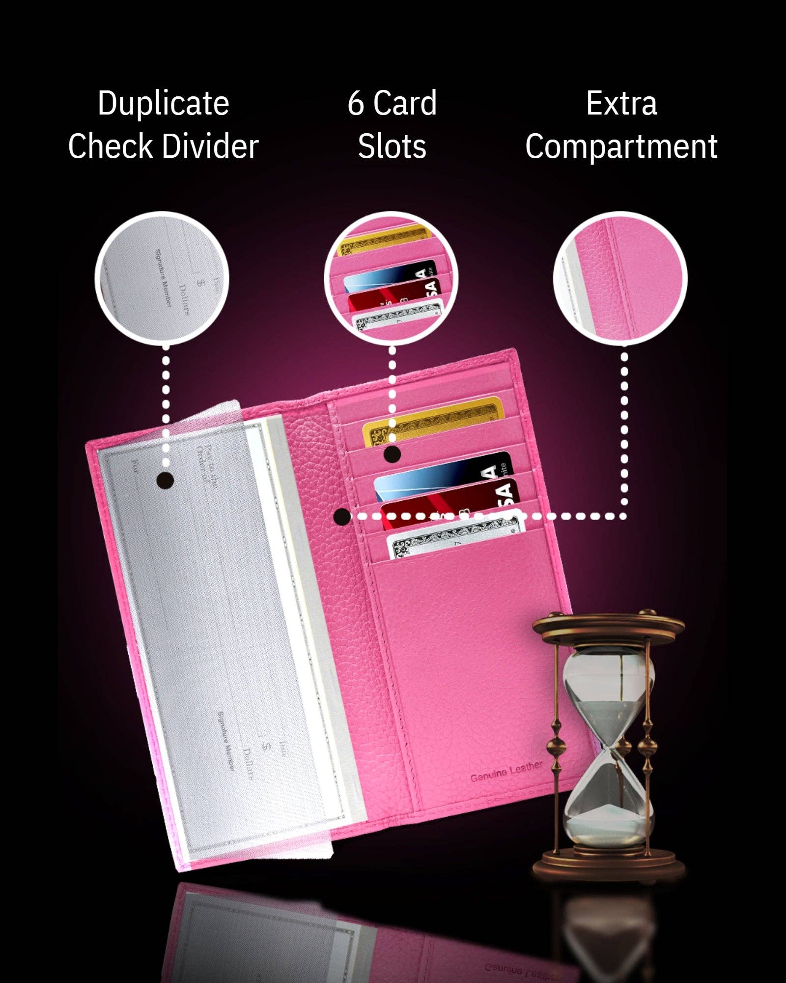 Access Denied Accessories - Wholesale Wallet - Unisex - Genuine Leather Checkbook Cover For Women &Men RFID Blocking44