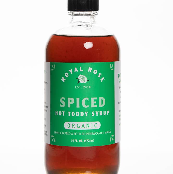 Spiced Hot Toddy Organic Simple Syrup for wholesale by Royal Rose Syrups