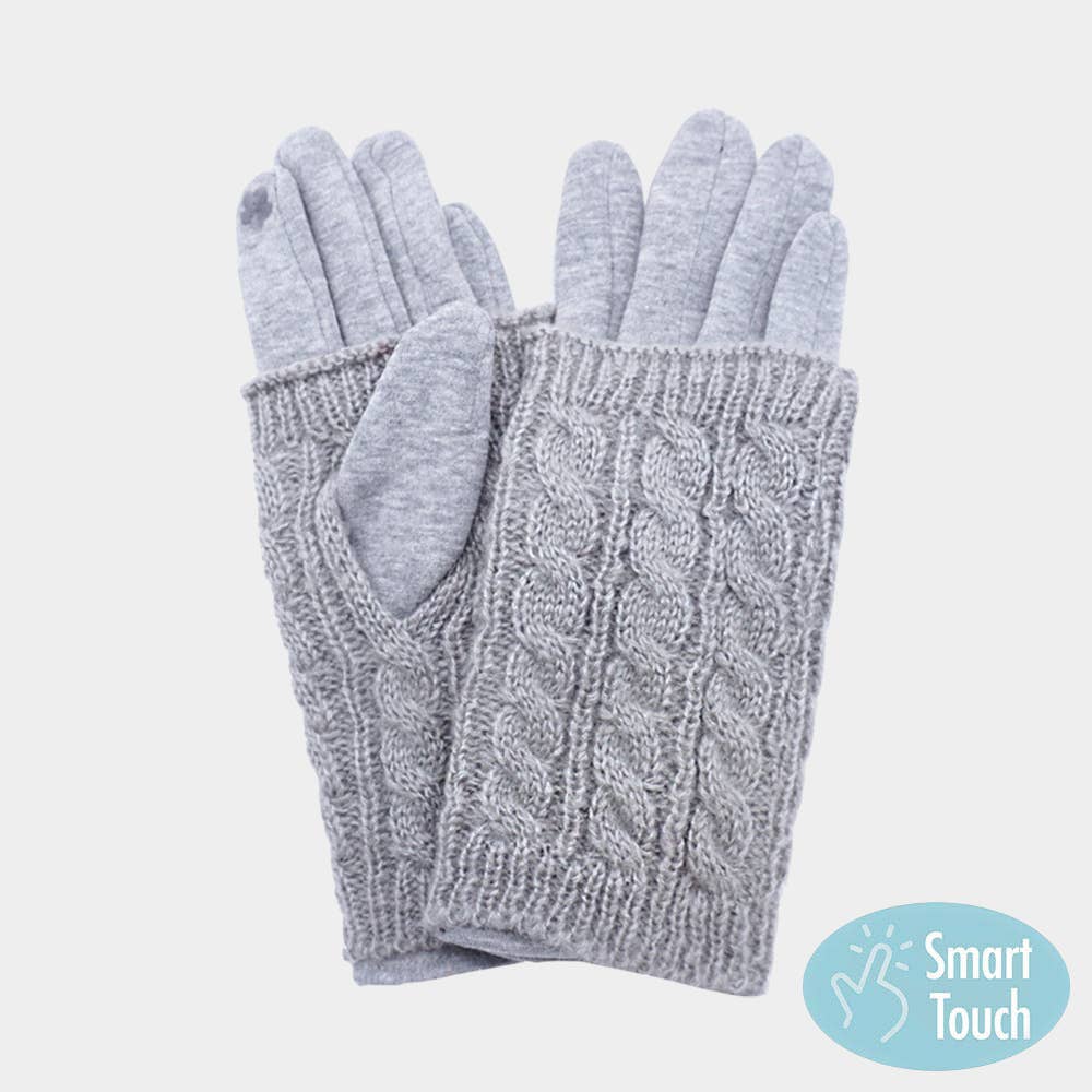 Sensibling Corp. - Wholesale Gloves - Women's - Cable Knit Smart Touch Gloves1