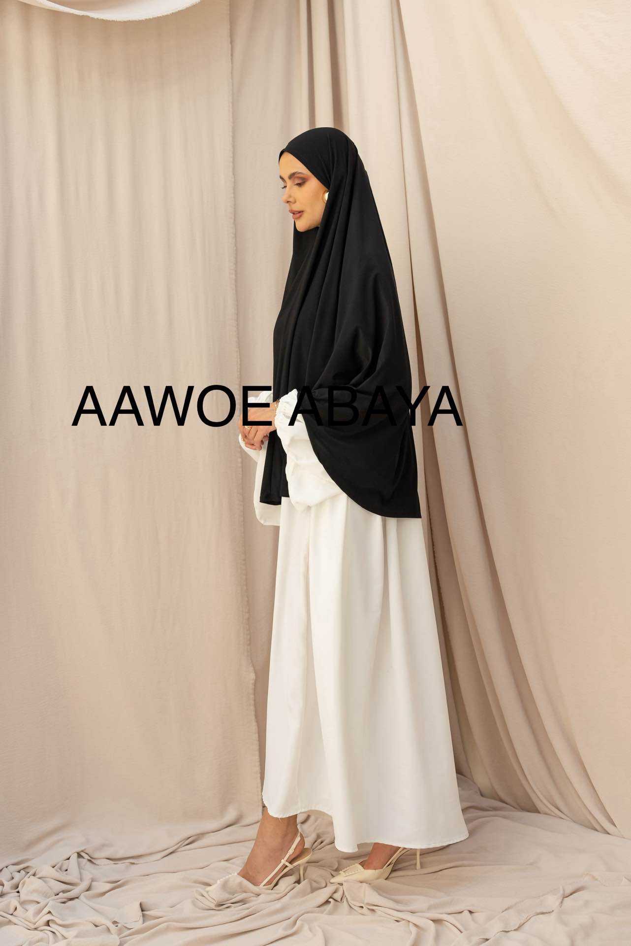 Aawoe Abaya - Wholesale Hijab - Dames - Elegante khimar met lange mouwen - 2418-KH39