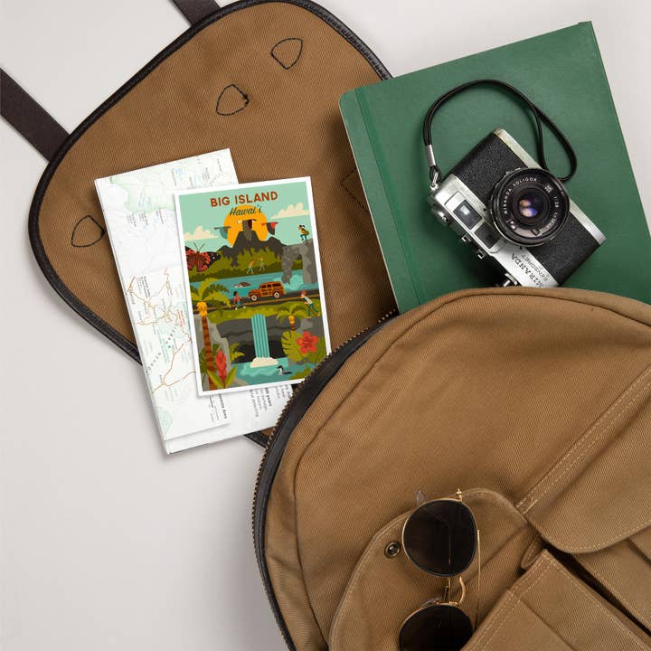 Lantern Press - Vente Cartes postales - CARTES POSTALES PREMIUM Grande Île, Hawaï, Série Géométrique5