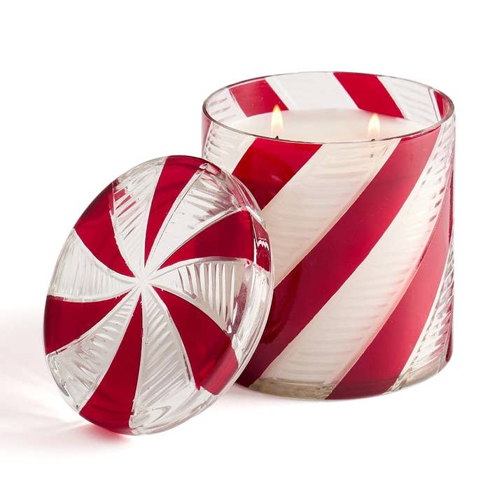 Peppermint Twist Large 16oz Holiday Candle for wholesale by The SOi Company