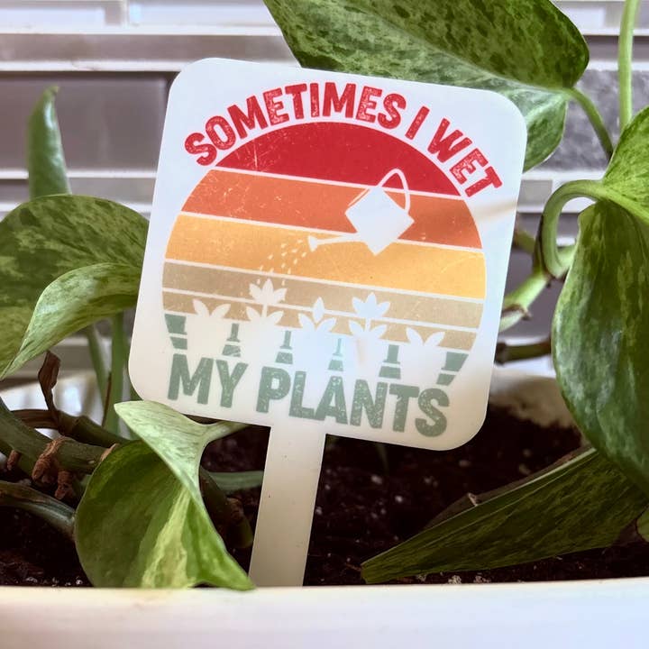 WET MY PLANTS | plant marker, garden label, plant accessory for wholesale by Ninestyles