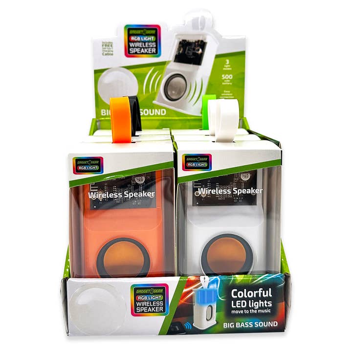 Gadget Gear RGB Bluetooth Speaker Assortment - 6/Display for wholesale by Novelty Brands